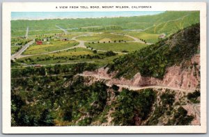 Vtg Mount Wilson California CA Scenic View from Toll Road 1910s Postcard