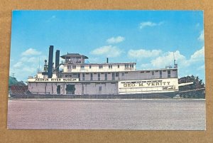 VINTAGE UNUSED POSTCARD - TOWBOAT GEORGE M. VERITY, RIVER MUSEUM, KEOKUK, IOWA