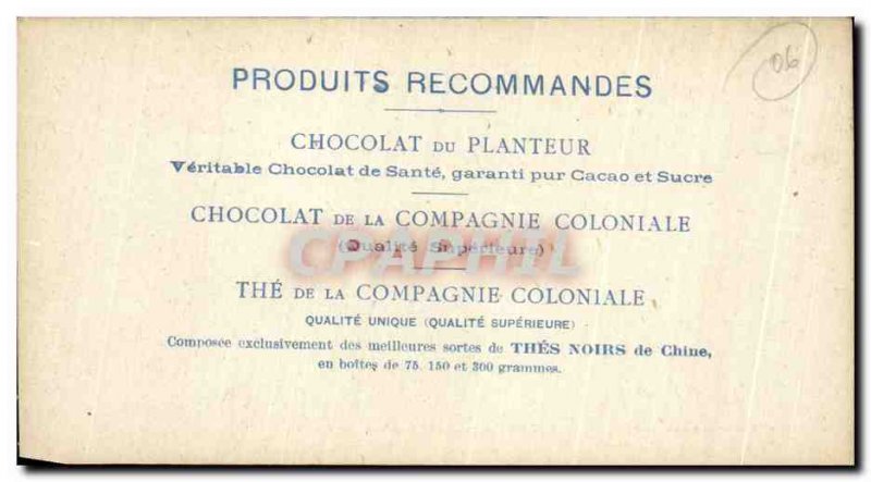 Old Postcard Menton Pont Saint Louis Advertisement Chocolate the colonial com...