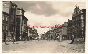 Czech Republic, Hradec Kralove, RPPC, Namesti, Street Scene, Photo