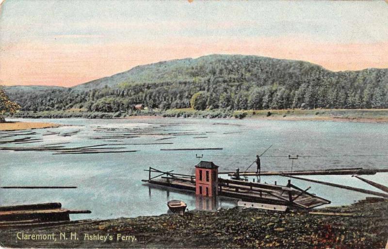 Claremont New Hampshire Ashley's Ferry Scenic View Vintage Postcard JC932432