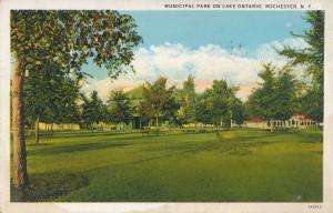 Municipal Park on Lake Ontario - Charlotte, Rochester, New York - pm 1934 - WB