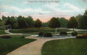 Vintage Postcard 1908 Interior Fort Hill Park Lowell Massachusetts S.H. Knox Co.