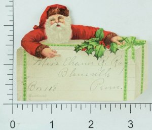 1890's Lot Of 6 Victorian Christmas Labels Poster Stamps Santa Children P80