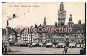 Postcard Old Lille Grand Place Bourse