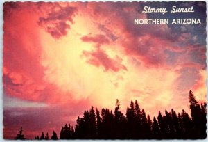 Postcard - Spectacular Storm Clouds At Sunset In Northern Arizona