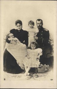 Czar Nicholas Russian Royl Family c1900 Real Photo Postcard EXC CONDITION