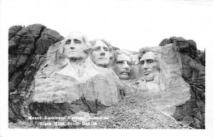 Mount Rushmore National Memorial real photo Black Hills SD 