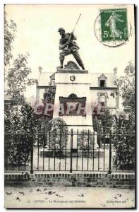 Old Postcard Dives sur Mer Monument of Remembrance French Army Mobile