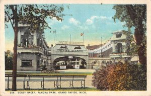 Grand Rapids Michigan view of Derby Racer at Ramona Park antique pc BB1226