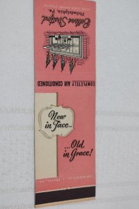 Bellevue Stratford Philadelphia PA 20 Strike Matchbook Cover