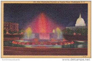 Washington D C New Illuminated Fountain On Capitol Plaza Curteich