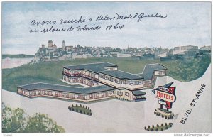 Illustration, Aerial View of Helen's Hotel-Motel, Ste. Anne's Boulevard, Queb...