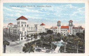 Cordova & Alcazar Hotels St Augustine Florida 1920s postcard