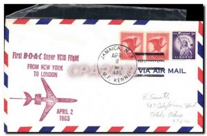 Letter US 1st Flight London New York April 2, 1965