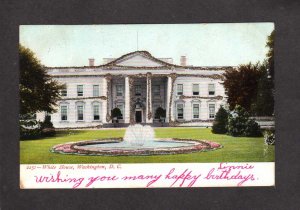 White House Washington DC UDB Postcard Glitter 1906