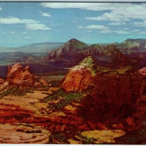 c1950s Sedona, AZ Oak Creek Canyon View from Schnebly Hill Natural Color PC A222