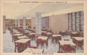 Illinois Chicago Pine Palm Dining Room The Harmony Cafeteria Curteich