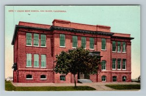 Red Bluff CA-California, Union High School Building, Vintage Postcard