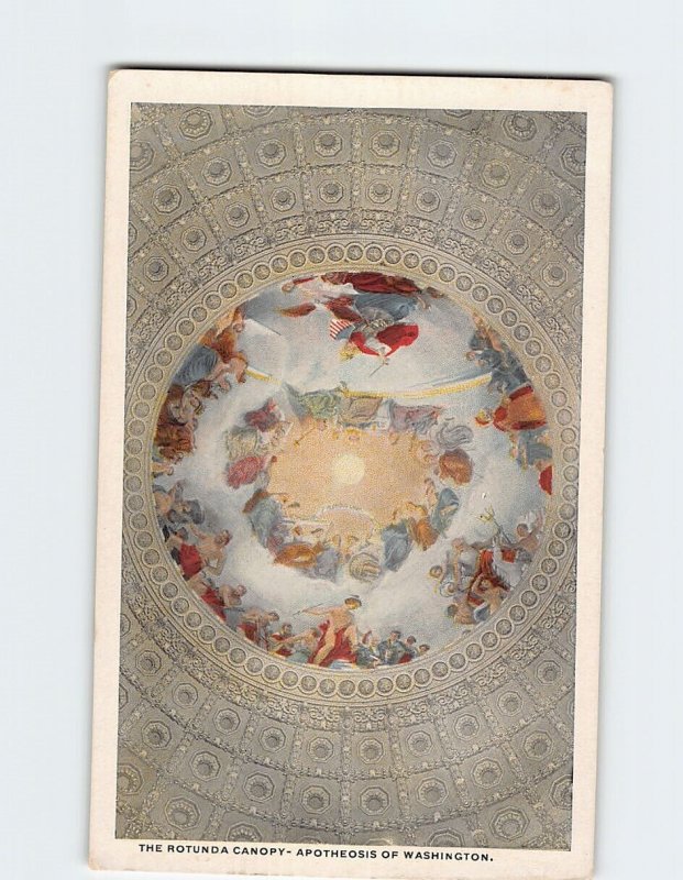 Postcard The Rotunda Canopy, Apotheosis Of Washington, Capitol, Washington, D.C.