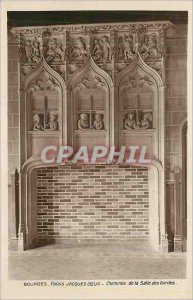 Old Postcard Bourges Palais Jacques Coeur Chimney of the Guard Room