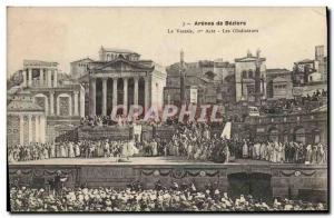 Postcard Old Theater Arenes de Beziers The Vestal Gladiators