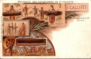 Italy Roma Rome Souvenir des Catacombes de St Calliste 1922