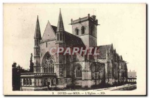 Old Postcard Dives sur Mer L & # 39Eglise