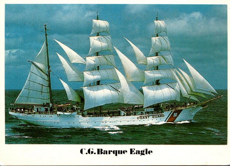 United States Coast Guard Barque Eagle Under Full Sail