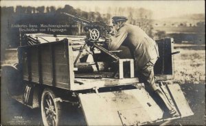 WWI Weapons German Anti-Aircraft Machine Gun c1915 Real Photo Postcard