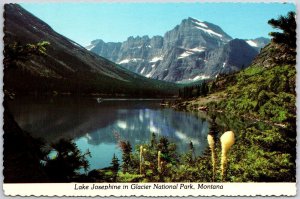 1983 Lake Josephine Glacier National Park Montana Mt. Gould Posted Postcard