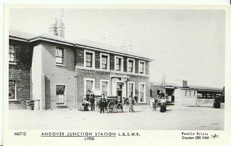 Railway Postcard - Andover Junction Station L. & S.W.R. c1906 - V443