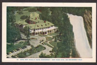 QC QUEBEC Hotel Kent House Montmorency Falls Postcard