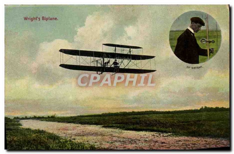 Old Postcard Jet Aviation Wright biplane Wright & # 39s