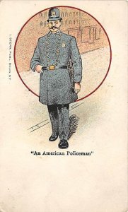 An American Policeman Cartoon Occupation, Policeman Unused 