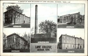 Jackson TN Lane College Multi View 1930s Linen Postcard