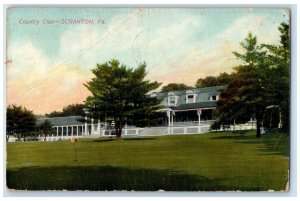 1910 Exterior View Country Club Scranton Pennsylvania PA Vintage Posted Postcard