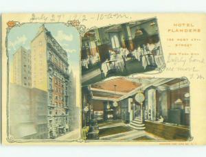 Divided Back FLANDERS HOTEL RESTAURANT New York City NY HQ5421