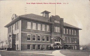 THREE RIVERS , Michigan , 1910s ; New High School