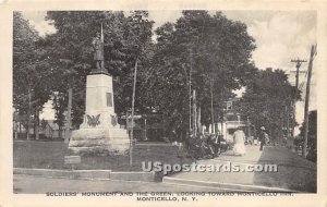 Soldiers' Monument and the Green - Monticello, New York