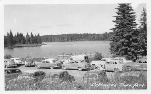 J79/ Cypress Park Saskatchewan Canada RPPC Postcard c1940s Autos  373