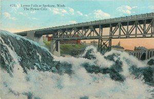 United States Spokane Washington Lower Falls Bridge