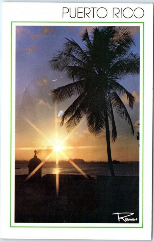 M-80565 Sunset in San Juan Bay Puerto Rico USA