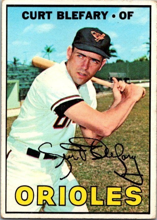 1967 Topps Baseball Card Curt Blefary Baltimore Orioles sk2066