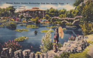 Texas San Antonio Sunken Chinese Garden Breckenridge Park 1944