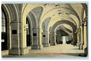 1920 Main Corridor, New Post Office, Providence, Rhode Island RI Postcard