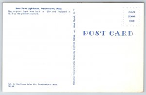 Provincetown Massachusetts~Race Point Lighthouse Exterior View~Vintage Postcard