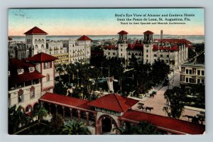 St. Augustine Florida Cordova Alcazar Hotel Horse & Buggy Vintage c1914 Postcard
