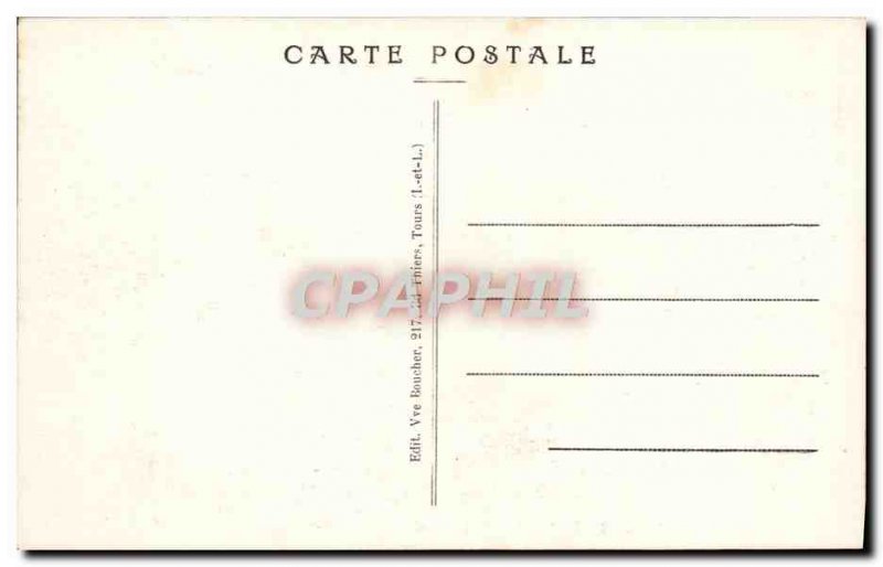 Old Postcard Chateau D & # 39Azay The Facade North West Rideau