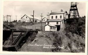 RPPC, View of Iron Mine at Soudan, Near Tower MN Vintage Postcard A68